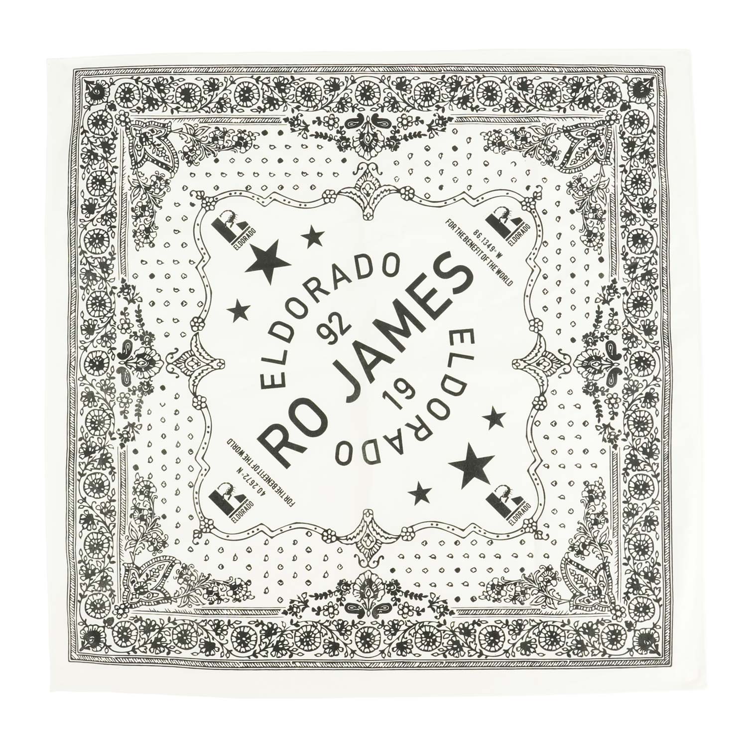 Ro James El Dorado White Bandana Front