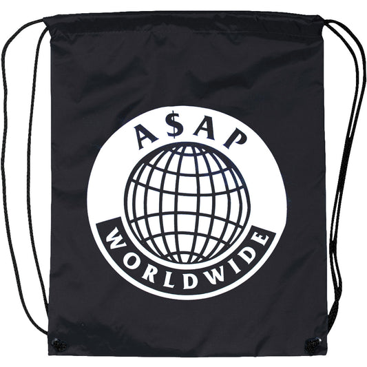ASAP Mob Worldwide Drawstring Bag Drawstring Backpack Front