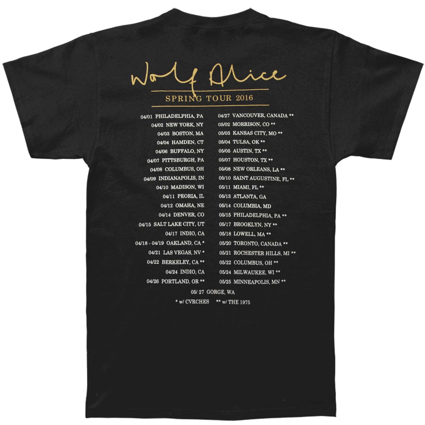 2016 Spring Tour T-shirt