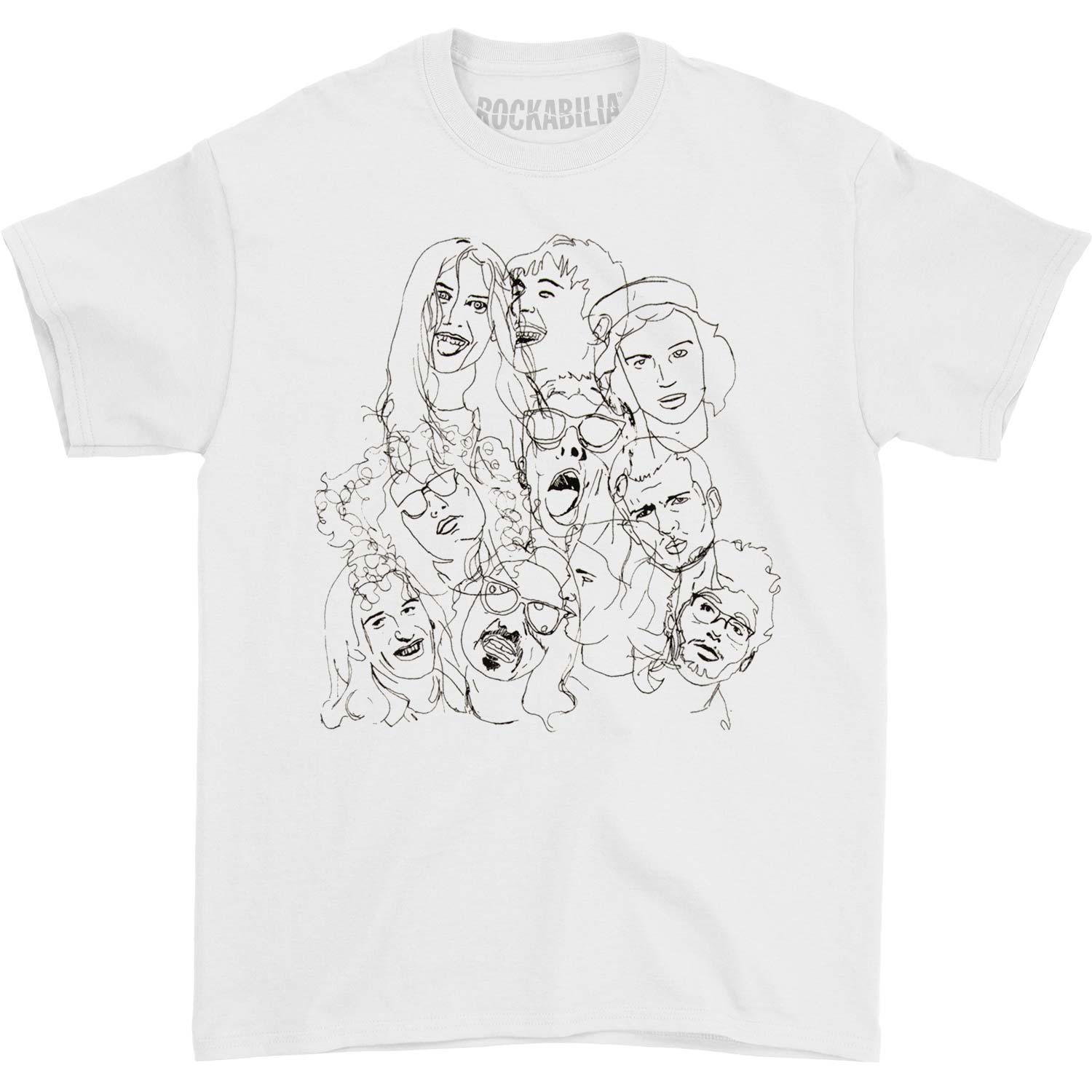 Wolf Alice Group Sketch Faces Tee T-shirt Front