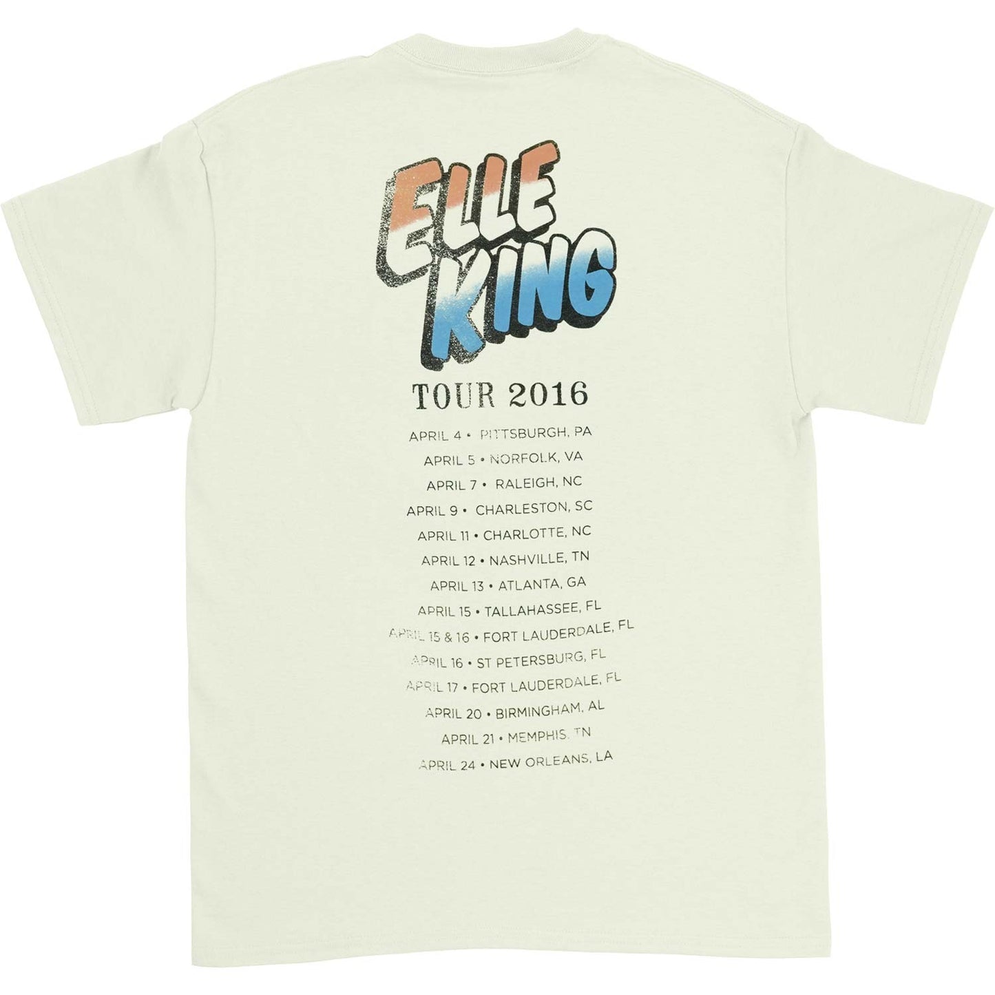Elle King 2016 Banjo Portrait T-shirt Back