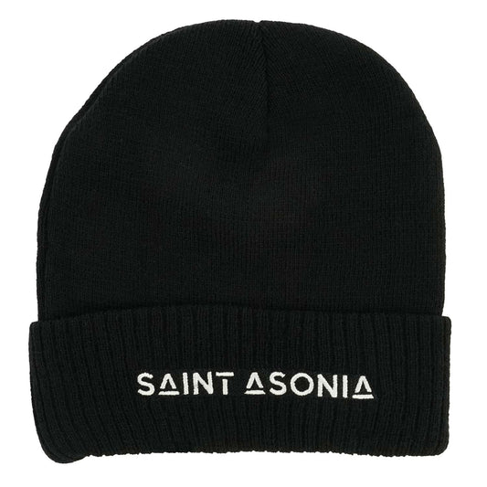 Saint Asonia White Logo Beanie Front