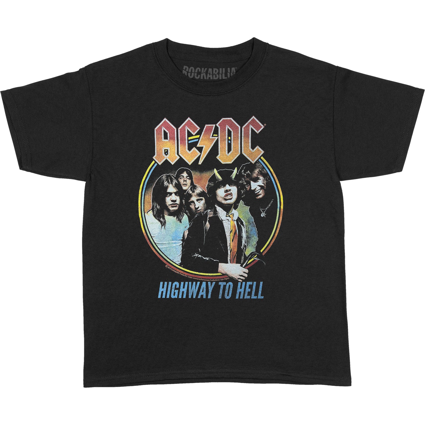AC/DC Highway To Hell Tricolor Youth T-shirt Front