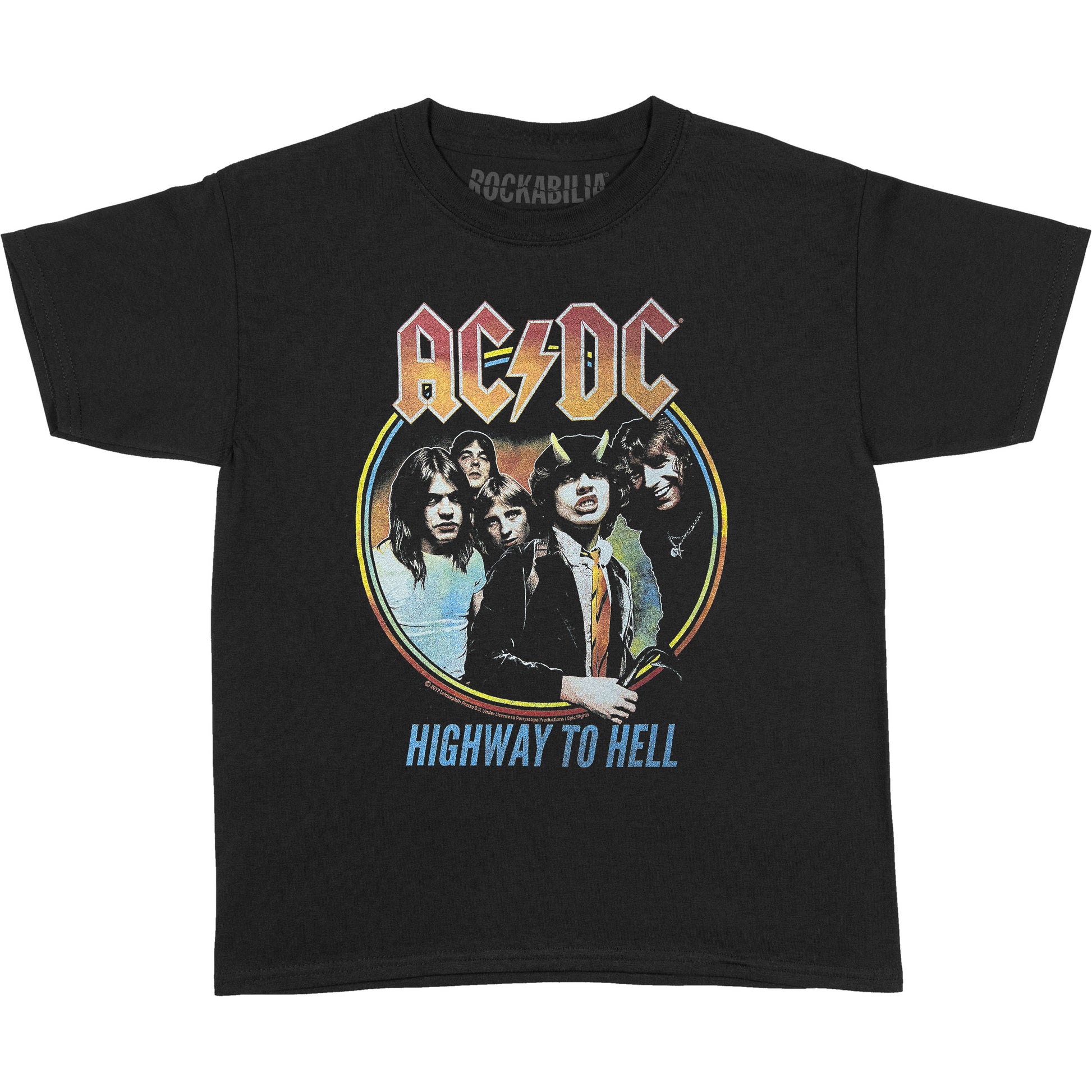 AC/DC Highway To Hell Tricolor Youth T-shirt Front