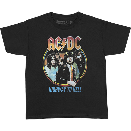 AC/DC Highway To Hell Tricolor Youth T-shirt Front