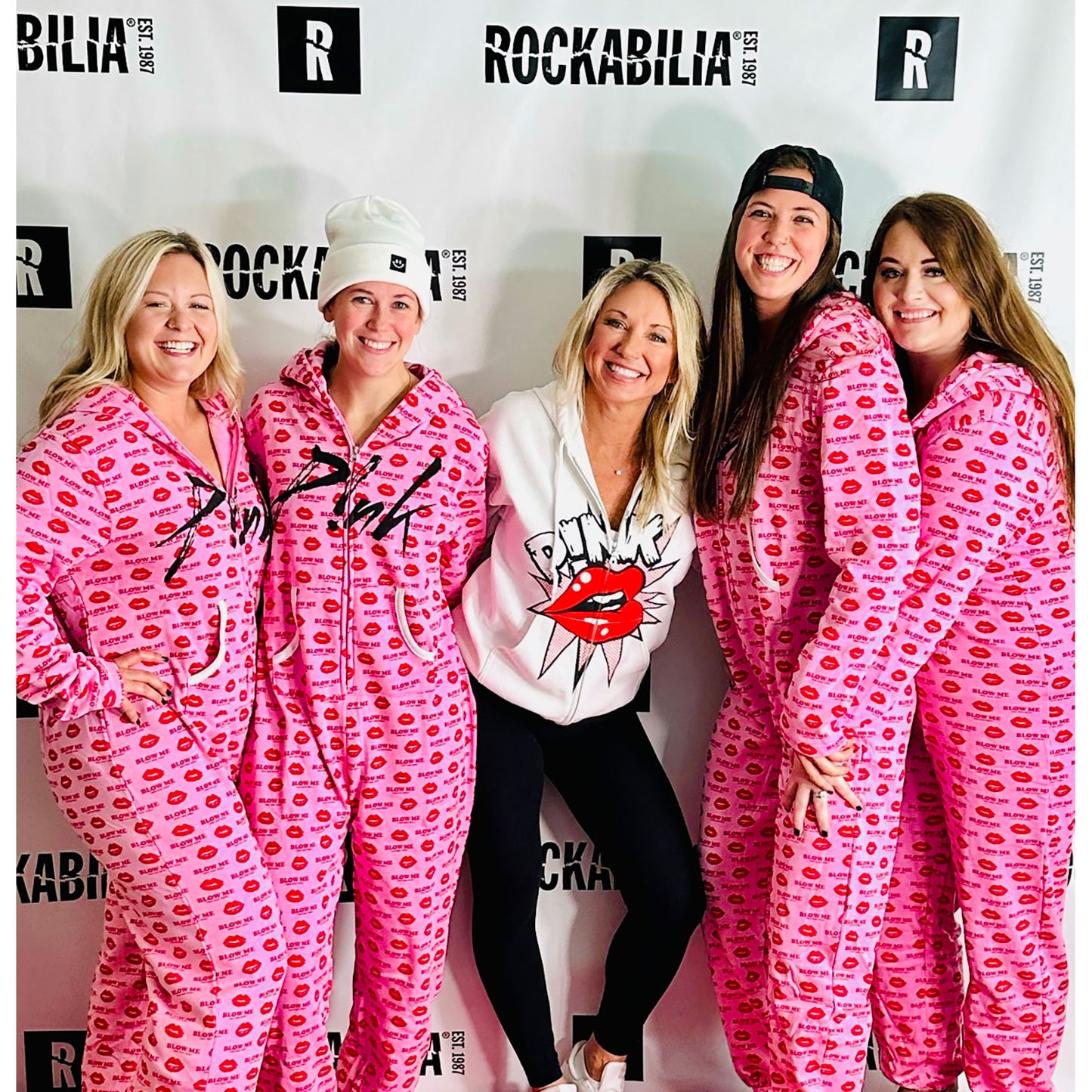 Pink Blow Me One Last Kiss Super Comfy Adult Onesie Sleepwear Alt 3