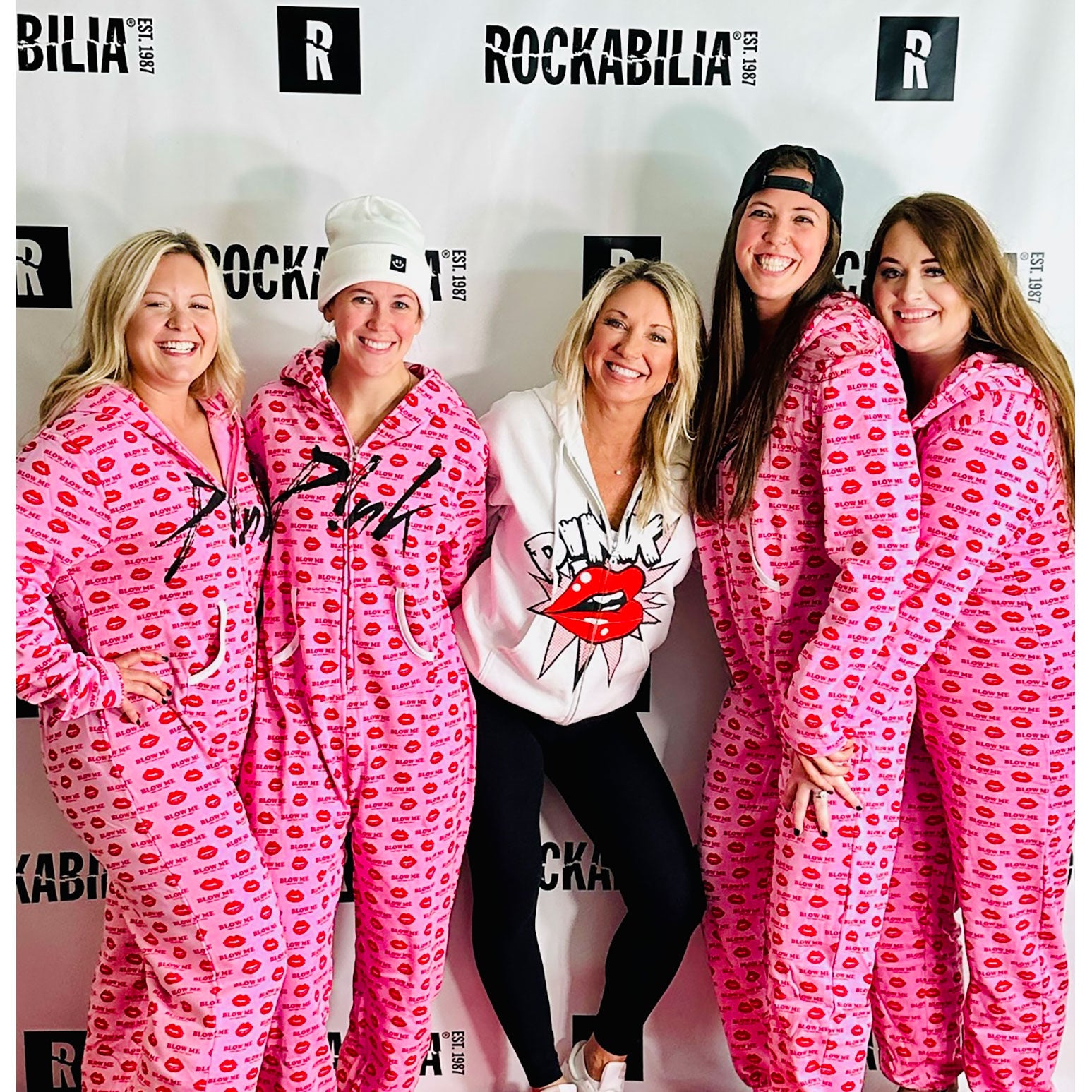 Pink Blow Me One Last Kiss Super Comfy Adult Onesie Sleepwear Alt 3