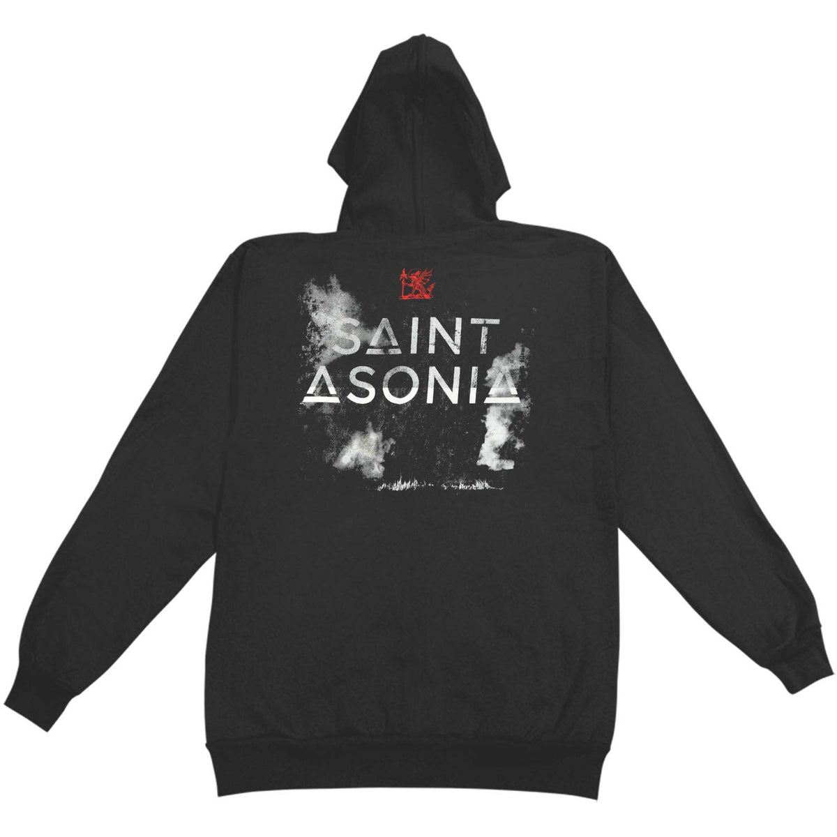 Saint Asonia Album Cover 2015 Zippered Hooded Sweatshirt Back