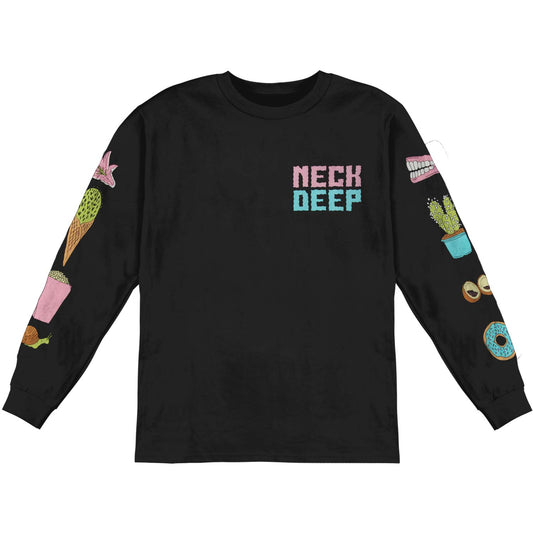 Neck Deep In Bloom Icons  Long Sleeve Front