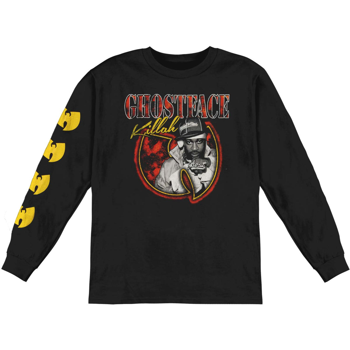 Ghostface Killah Photo Bat Logo Long Sleeve Front