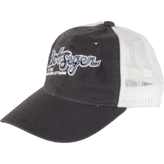 Bob Seger E Logo Navy/White Trucker Cap Front