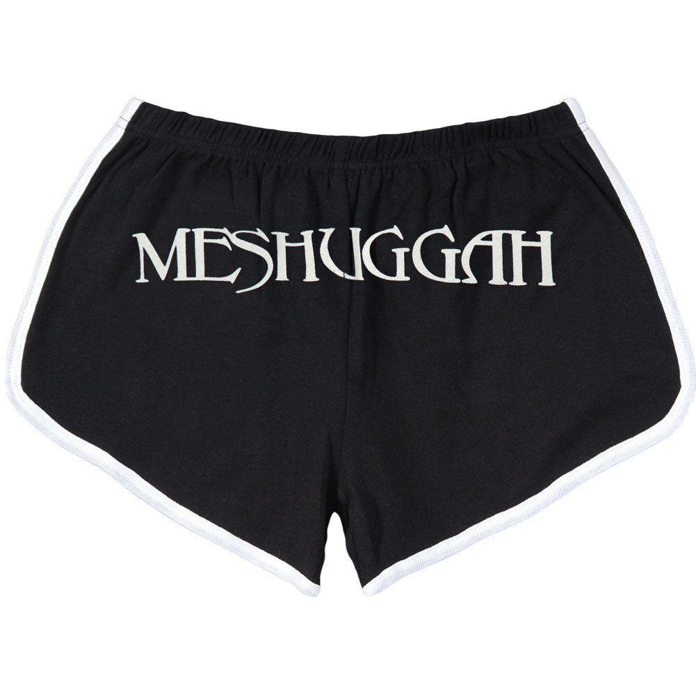 Meshuggah Violent Sleep Ladies Running Shorts Booty Shorts Back