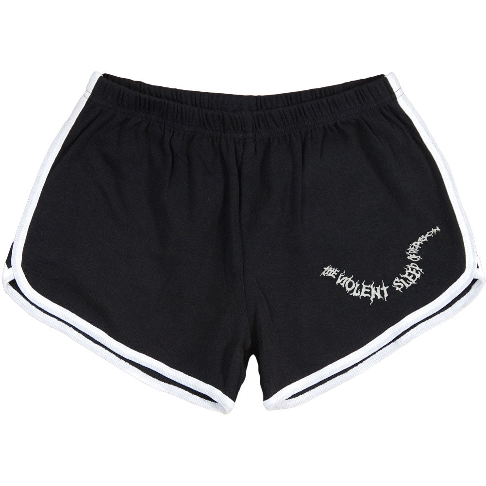 Meshuggah Violent Sleep Ladies Running Shorts Booty Shorts Front