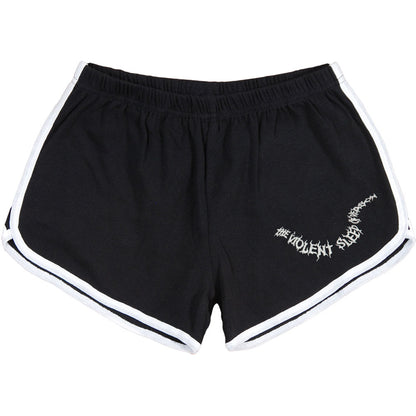 Meshuggah Violent Sleep Ladies Running Shorts Booty Shorts Front