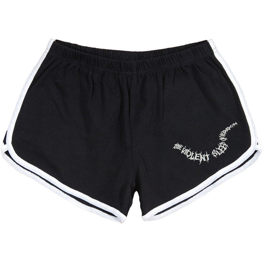 Meshuggah Violent Sleep Ladies Running Shorts Booty Shorts Front