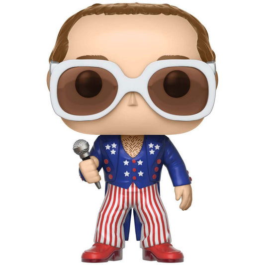 Funko Pop! Rocks 63 Elton John Red, White & Blue Vinyl Figure Front