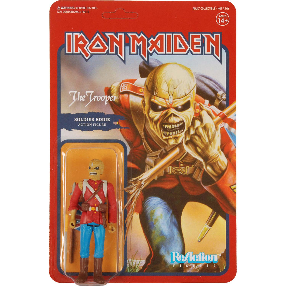 Iron Maiden Super7 The Trooper Soldier Eddie 3.75" ReAction Figure Action Figure Front