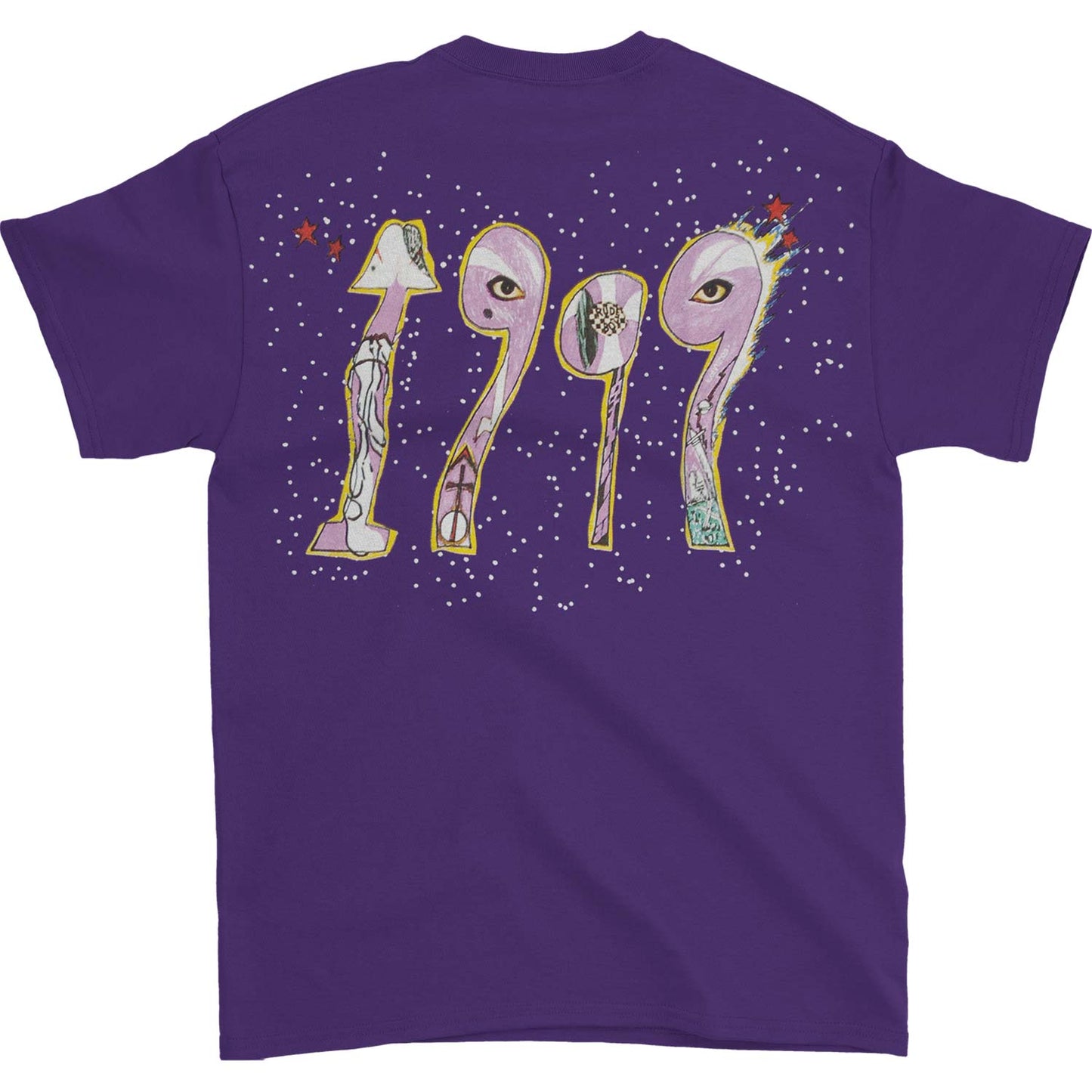 Prince 1999 Tee on Purple T-shirt Back