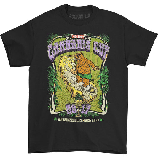 High Times Cannabis Cup Bear Purple Logo Tee T-shirt Front