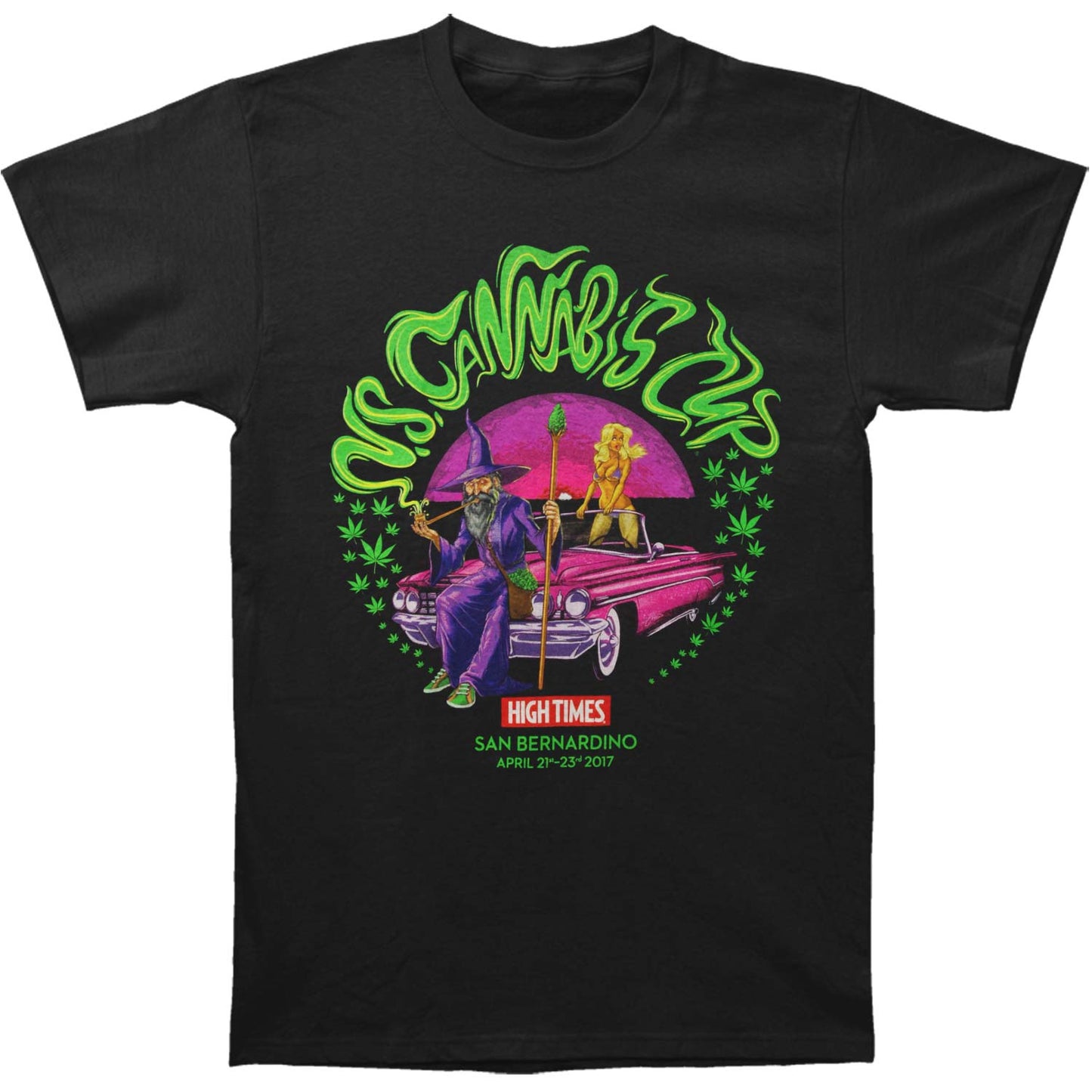 High Times Weed Wizard T-shirt Front