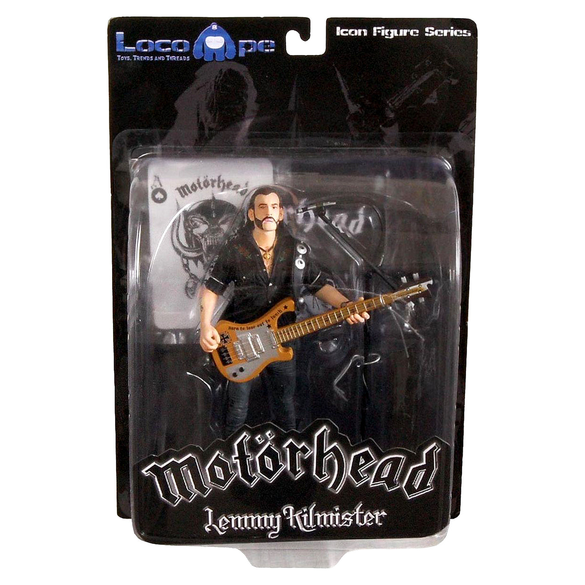 Motorhead Lemmy Kilmister 7" Icon Rickenbacker Guitar Cross Action Figure Front