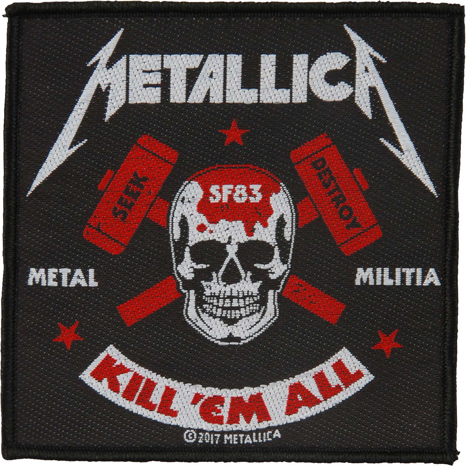 Metallica Metal Militia Woven Patch Front