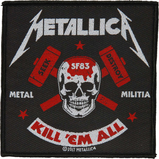 Metallica Metal Militia Woven Patch Front