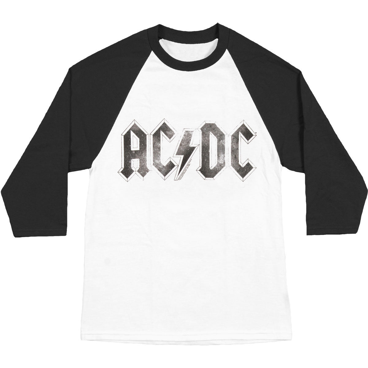 AC/DC Logodistress Baseball Jersey Front