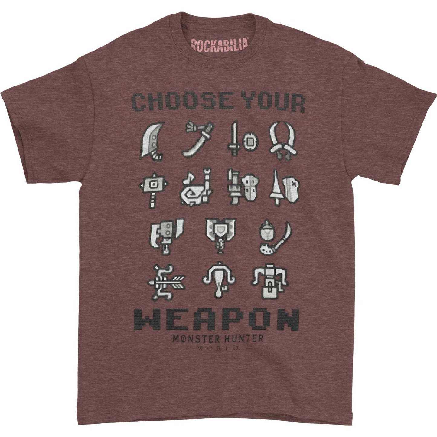 Monster Hunter Choose Your Weapon T-shirt Front