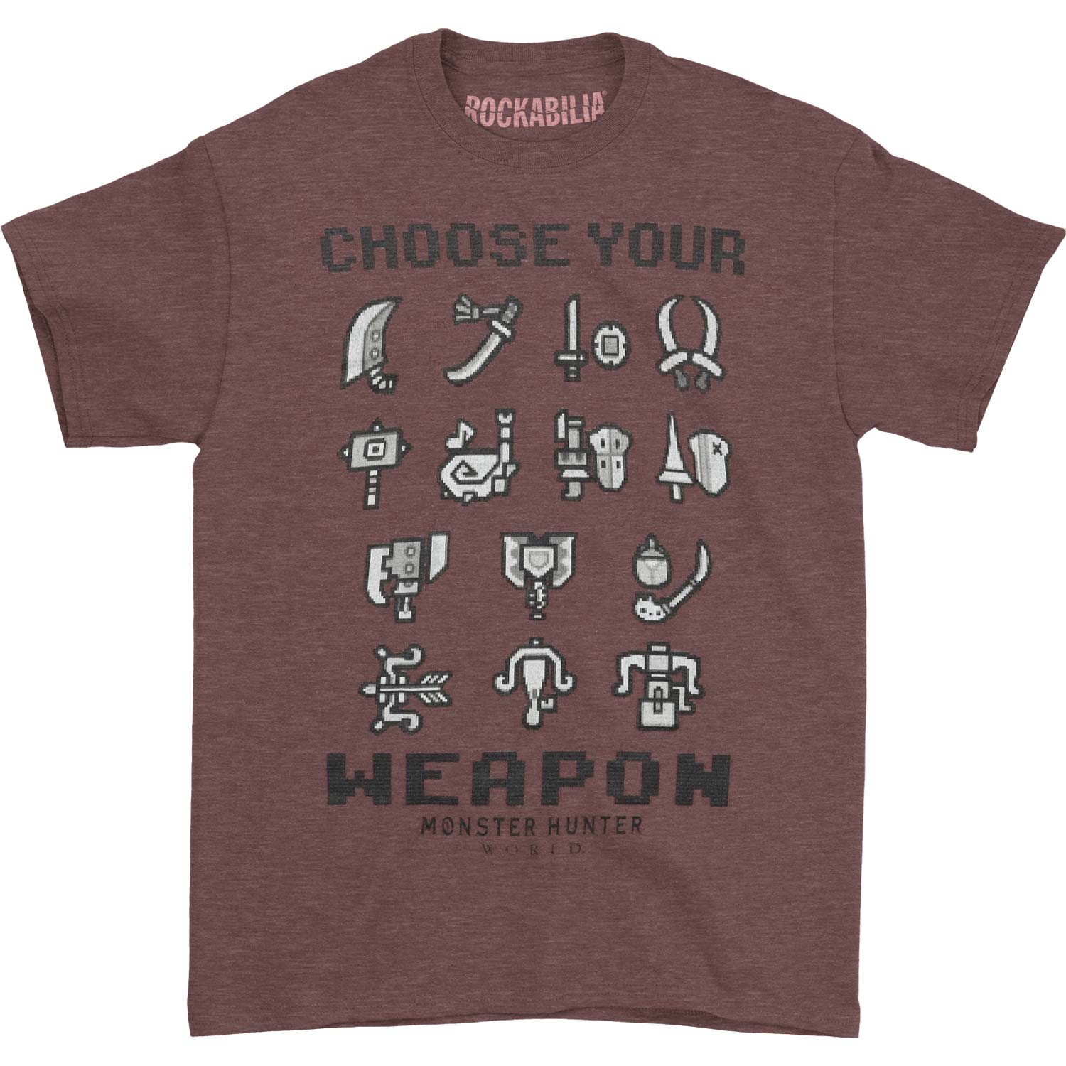Monster Hunter Choose Your Weapon T-shirt Front
