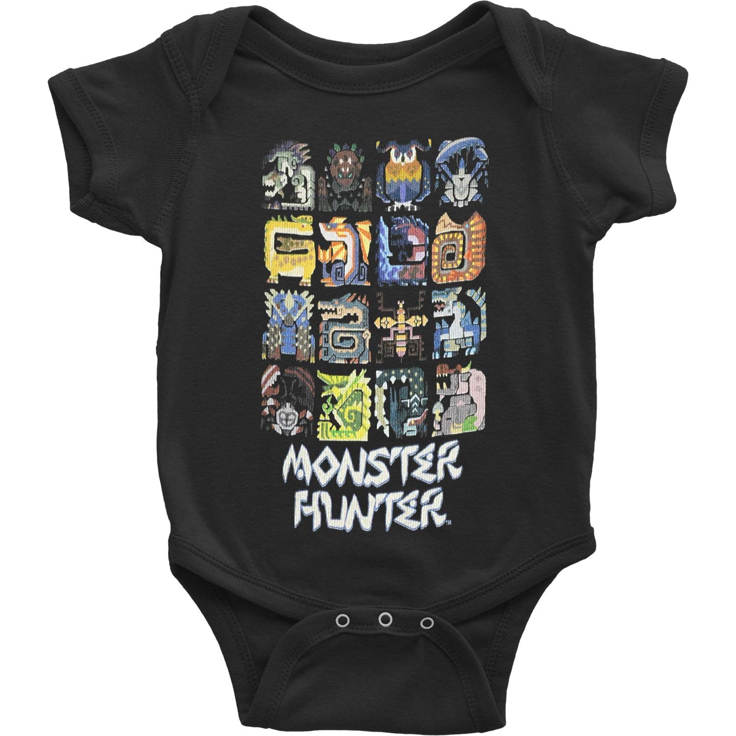 Monster Hunter Symbols Kids Bodysuit Front