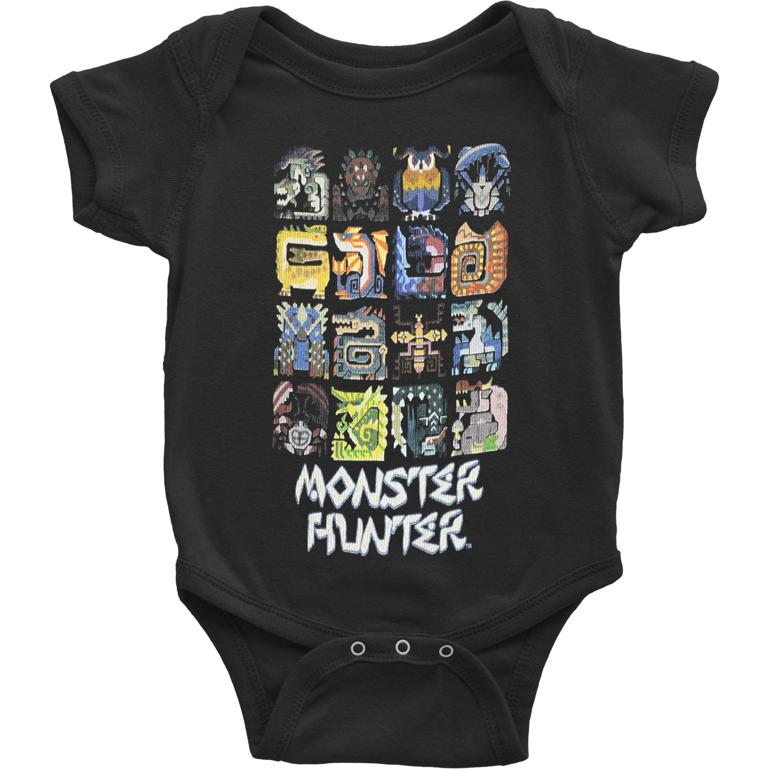 Monster Hunter Symbols Kids Bodysuit Front