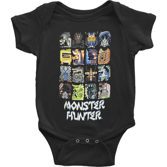Monster Hunter Symbols Kids Bodysuit Front