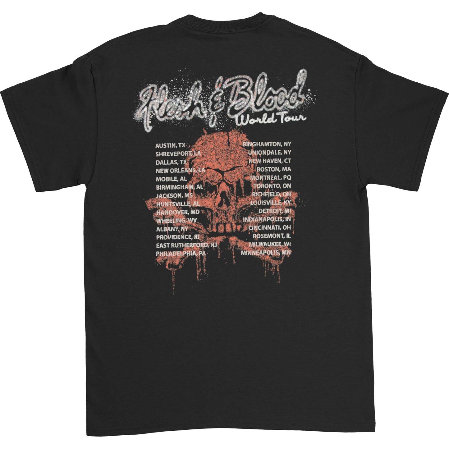 Poison Flesh & Blood World Tour T-shirt Back