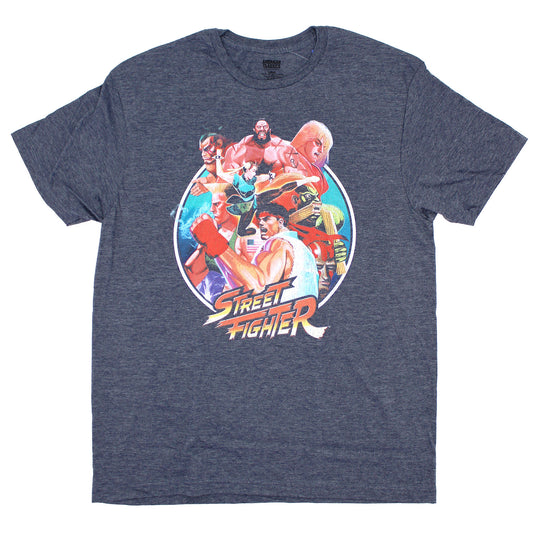 Street Fighter Group Circle T-shirt Front