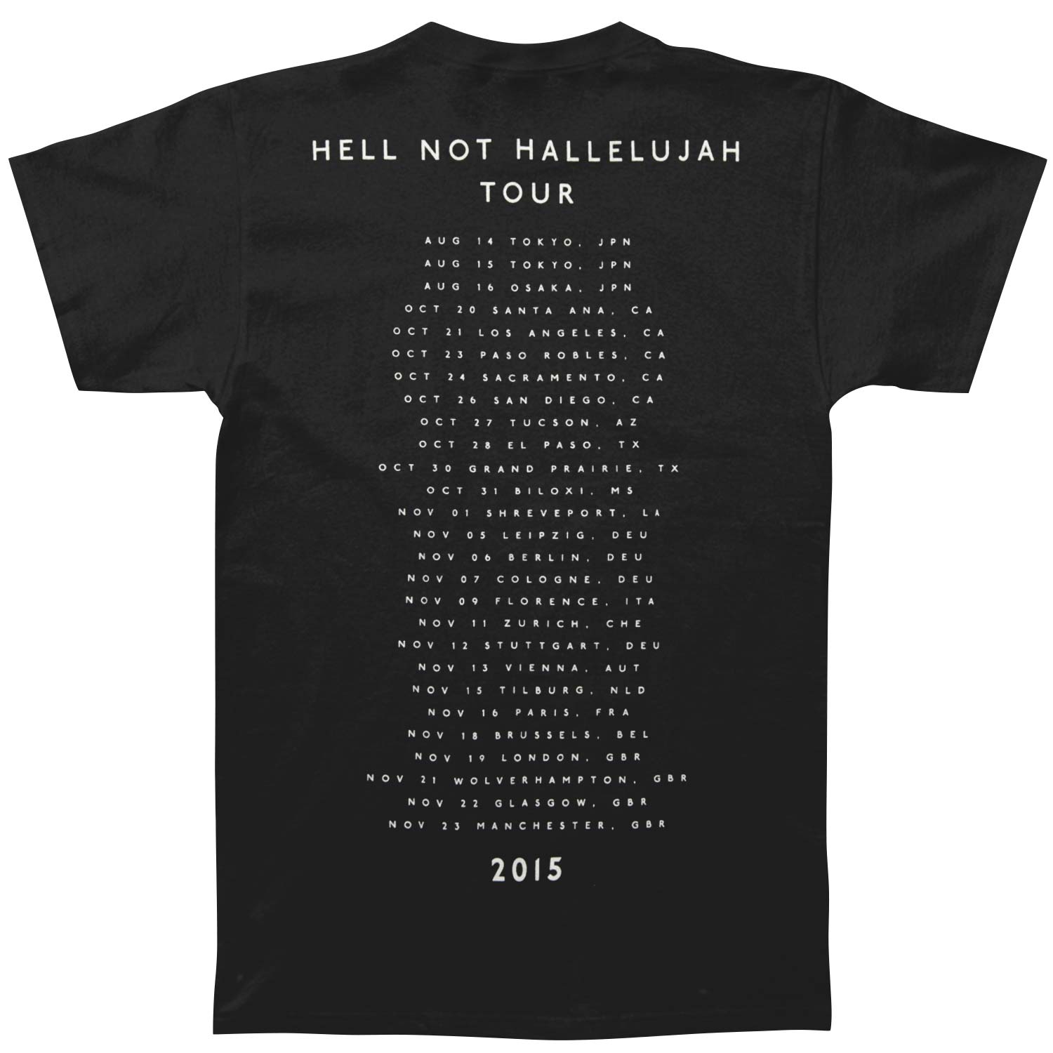 Marilyn Manson Specs 2015 Hell Tour (Tokyo-Manchester) T-shirt