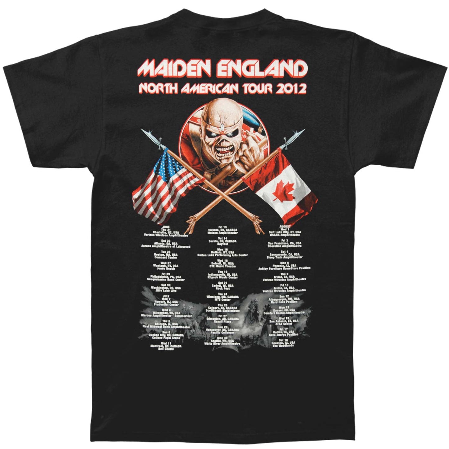 Iron Maiden Horse Rider 2012 Tour T-shirt Back