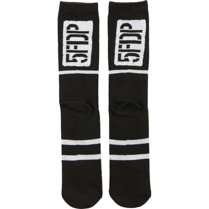 White 5FDP Brass Knuckles Crew Socks