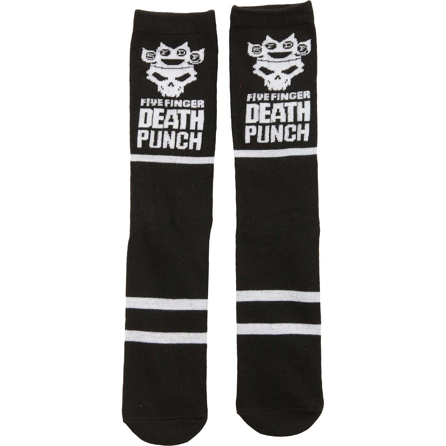 White 5FDP Brass Knuckles Crew Socks