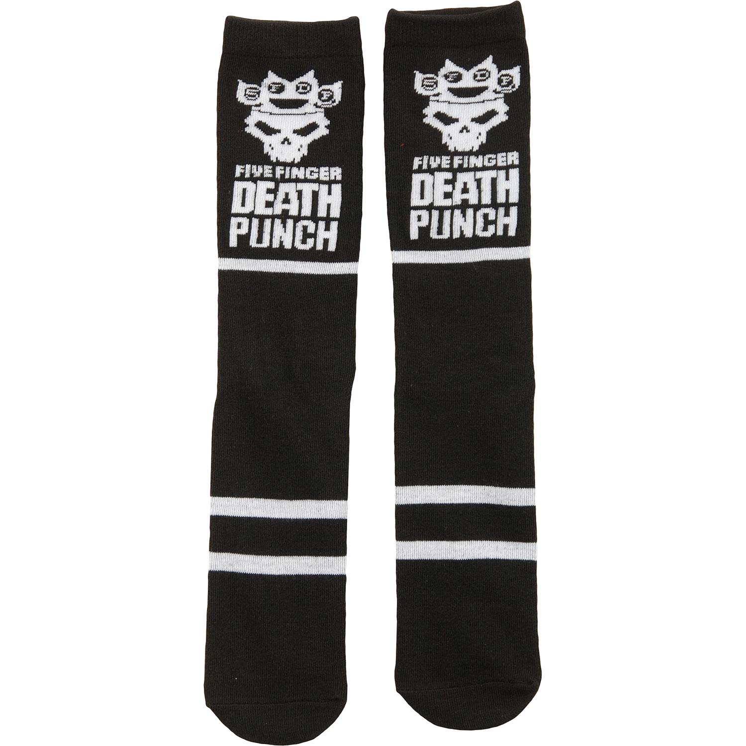 White 5FDP Brass Knuckles Crew Socks