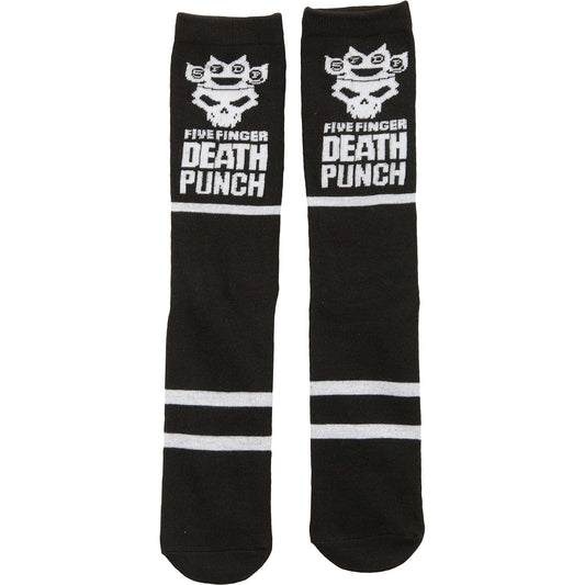 White 5FDP Brass Knuckles Crew Sock Socks