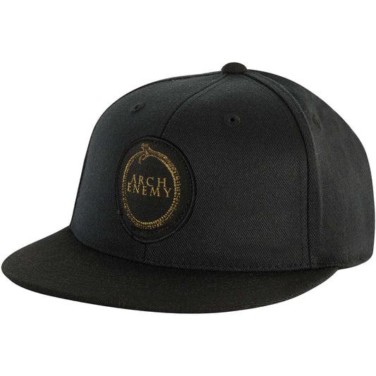 Arch Enemy Gold Snake Logo Snap Back Baseball Cap Front