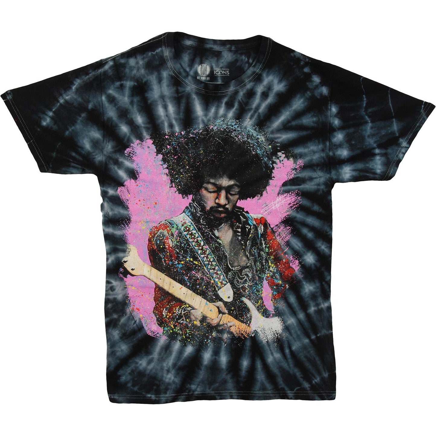 Jimi Hendrix Stephen Fishwick Garment "Jimi" Tie Dye T-shirt Front
