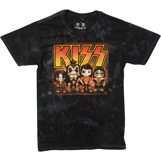 Big Chris Men's Garment Dye "KISS Line Up Garment Dye" Tie Dye T-shirt Front