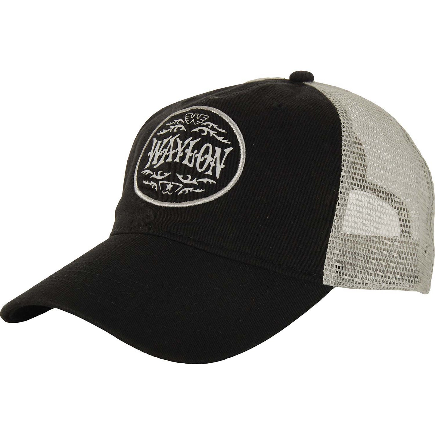 Waylon Jennings Circle Trucker Hat Trucker Cap Front
