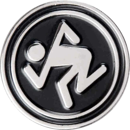 D.R.I. Silver & Black Skanking Logo Enamel Pin Pewter Pin Badge