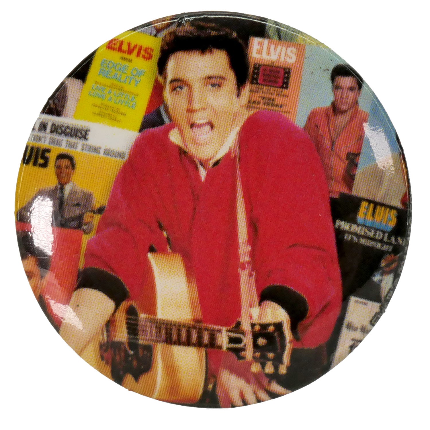 Elvis Presley Collage Button