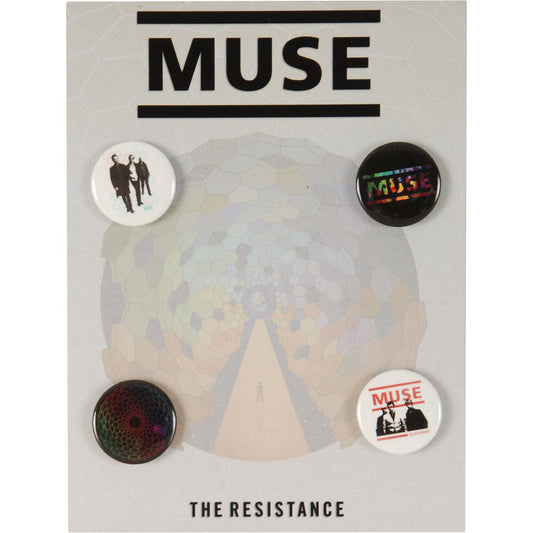 Muse B & W Button Set Collector Items Front