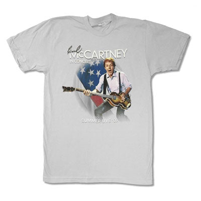 Paul Mccartney Flag Silhouette 2009 Tour Slim Fit T-shirt