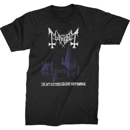 Mayhem De Mysteriis Dom Sathanas Blue Print Tee T-shirt Front